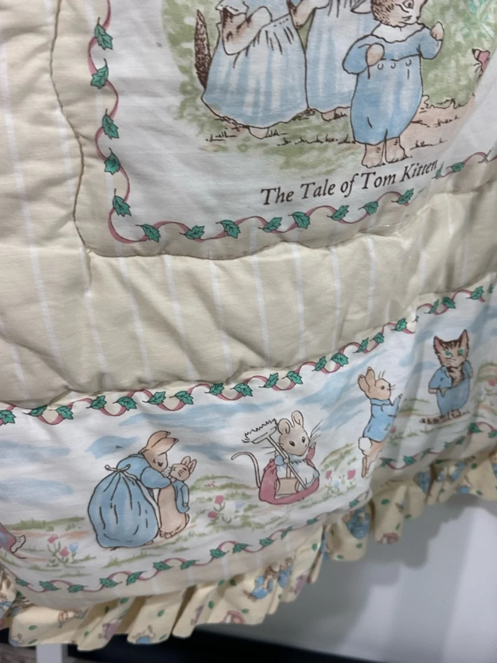 Beatrix Potter Quiltex Peter Rabbit Baby Quilt Blanket Nursery 34x44 USA - Picture 6 of 8